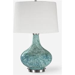 Celinda-Blue Gray Glass Lamps