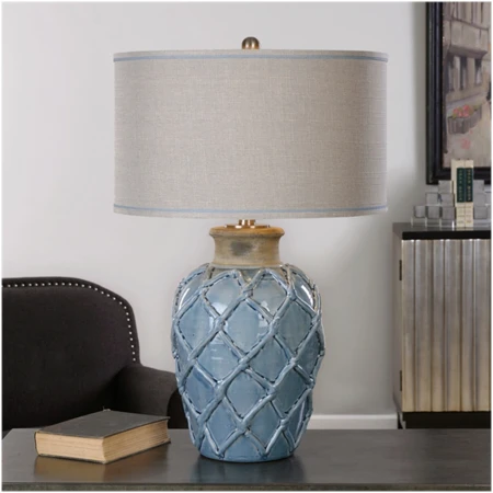 Uttermost Parterre Pale Blue Table Lamp