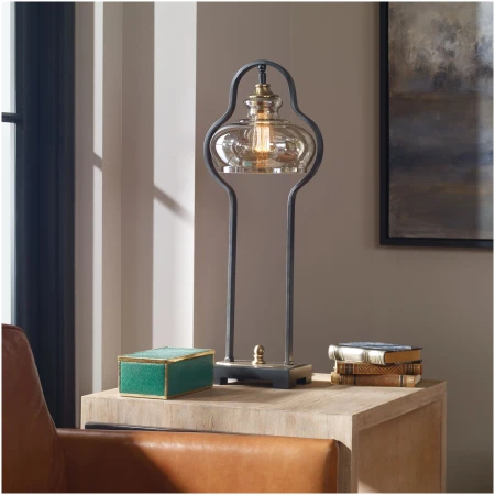 Uttermost Cotulla Aged Black Desk Lamp