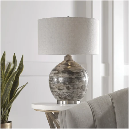 Uttermost Tamula Distressed Ivory Table Lamp