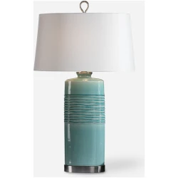 Rila-Distressed Teal Table Lamp