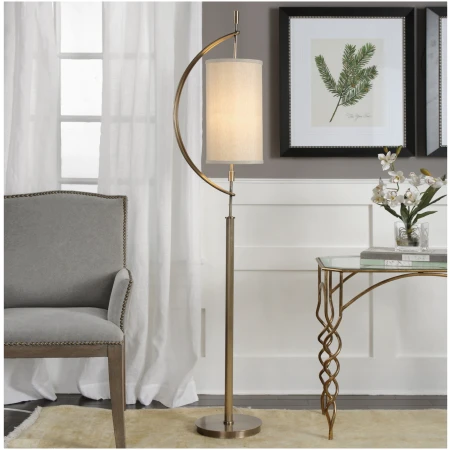 Uttermost Balaour Antique Brass Floor Lamp