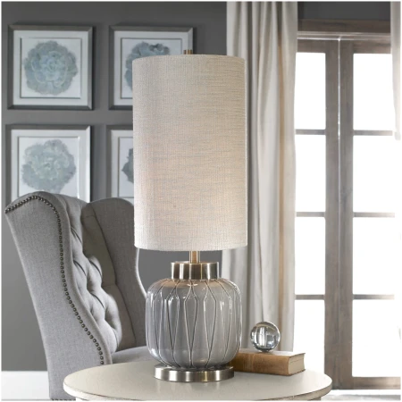 Uttermost Zahlia Aged Gray Ceramic Lamp