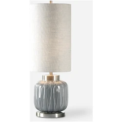 Zahlia-Aged Gray Ceramic Lamps