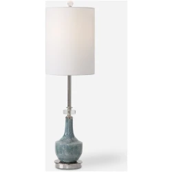 Piers-Piers Mottled Blue Buffet Lamp