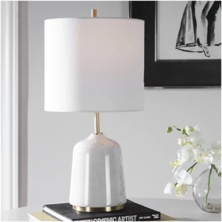 Uttermost Eloise White Marble Table Lamp