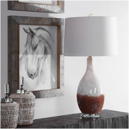 Uttermost Durango Rust White Table Lamp