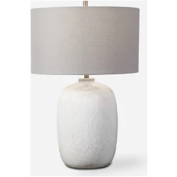 Winterscape-White / Ivory Glaze Table Lamp