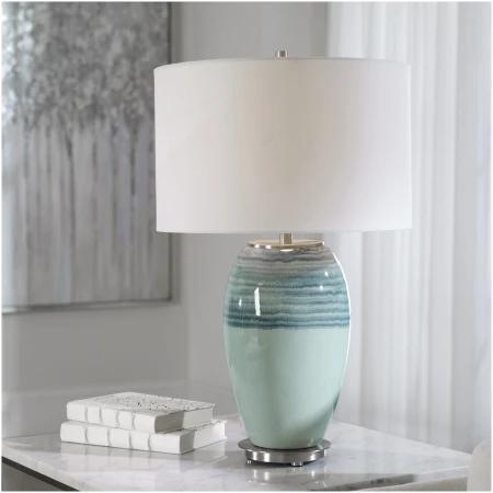 Uttermost Caicos Teal Table Lamp