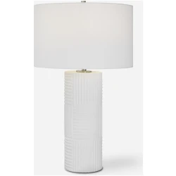 Patchwork-White Table Lamp