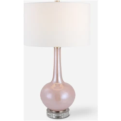 Rosa-Pink Glass Table Lamp