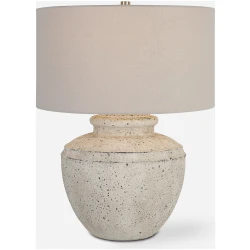 Artifact-Aged Stone Table Lamp