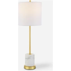 Turret-Gold Buffet Lamp