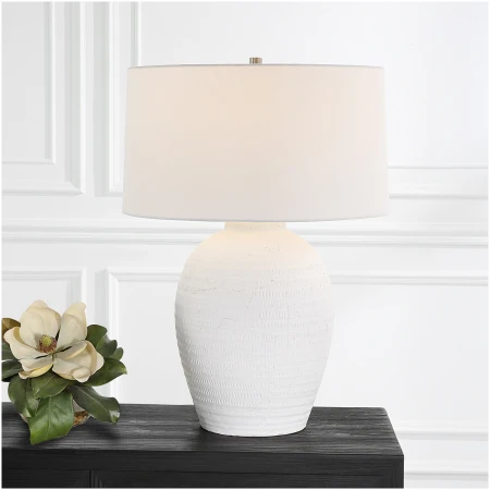 Uttermost Reyna Chalk White Table Lamp