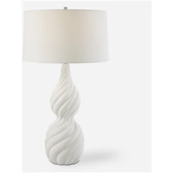 Twisted Swirl-Twisted Swirl White Table Lamp