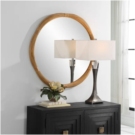 Uttermost Salina Round Bamboo Mirror