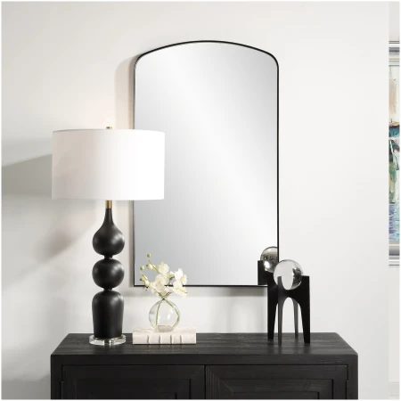 Uttermost Tordera Black Arch Mirror