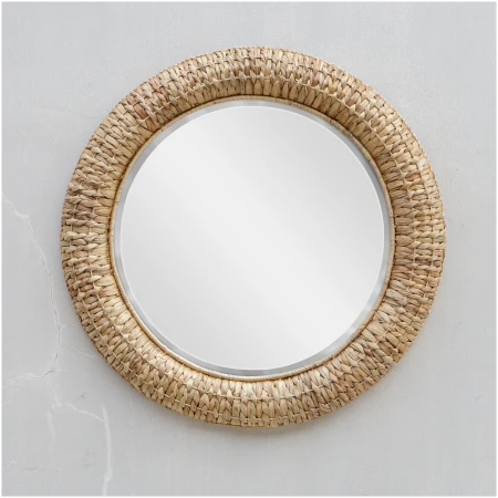 Uttermost Twisted Seagrass Round Mirror