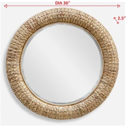 Twisted Seagrass Round Mirror