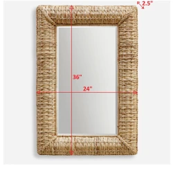 Twisted Seagrass Rectangle Mirror