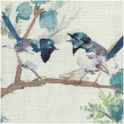 HEMILIA/BLUE - Prints Fabric Suitable For Drapery