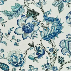 P-HAKALA/BLUE - Prints Fabric Suitable For Drapery