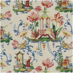 PK-EAST/PORCELAIN - Prints Fabric Suitable For Drapery