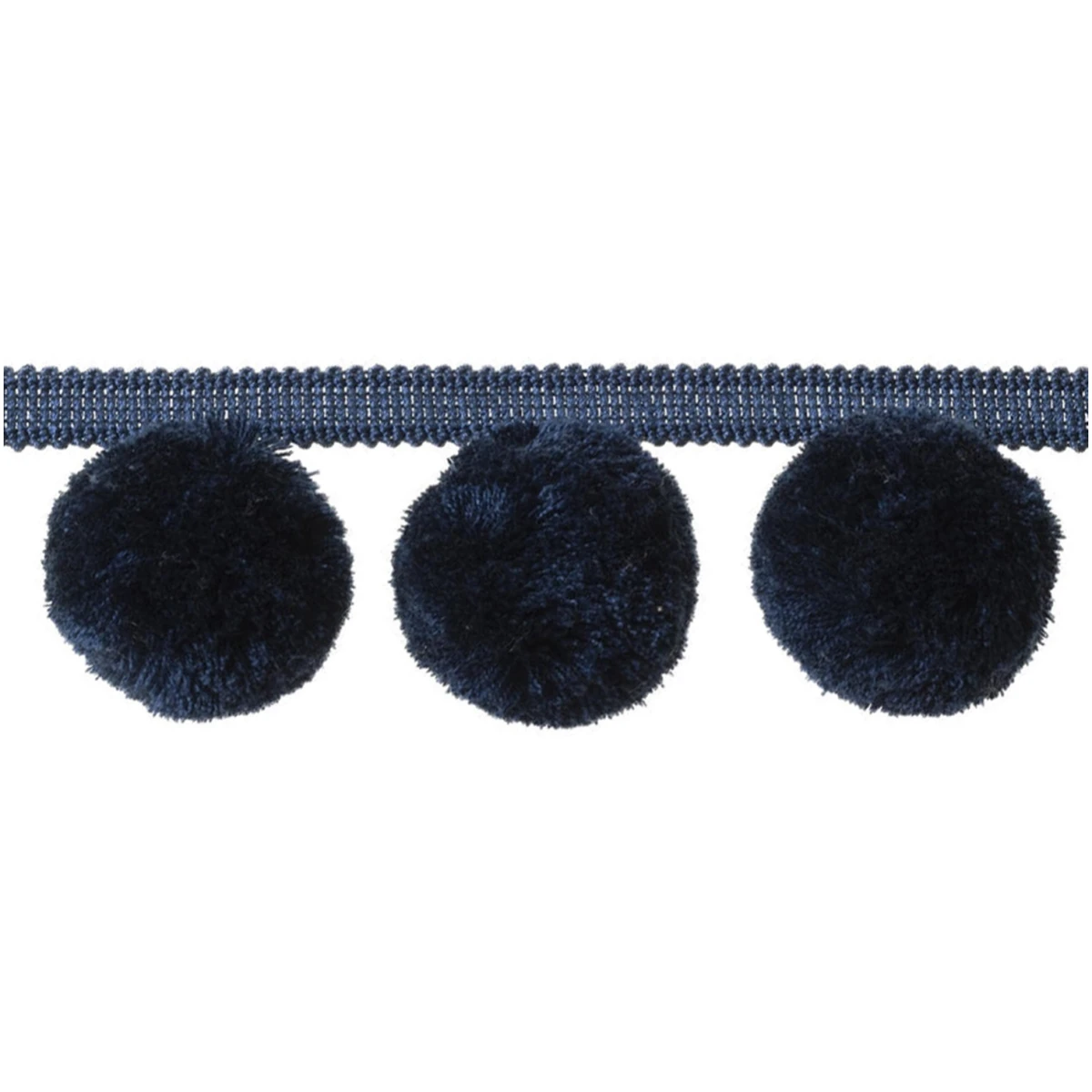 Pompom/Navy - Tassel Trim - Woodlands