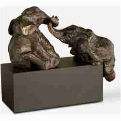 Playful Pachyderms-Figurines & Sculptures