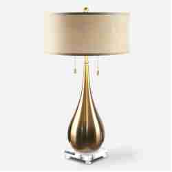 Lagrima-Brushed Brass Lamps