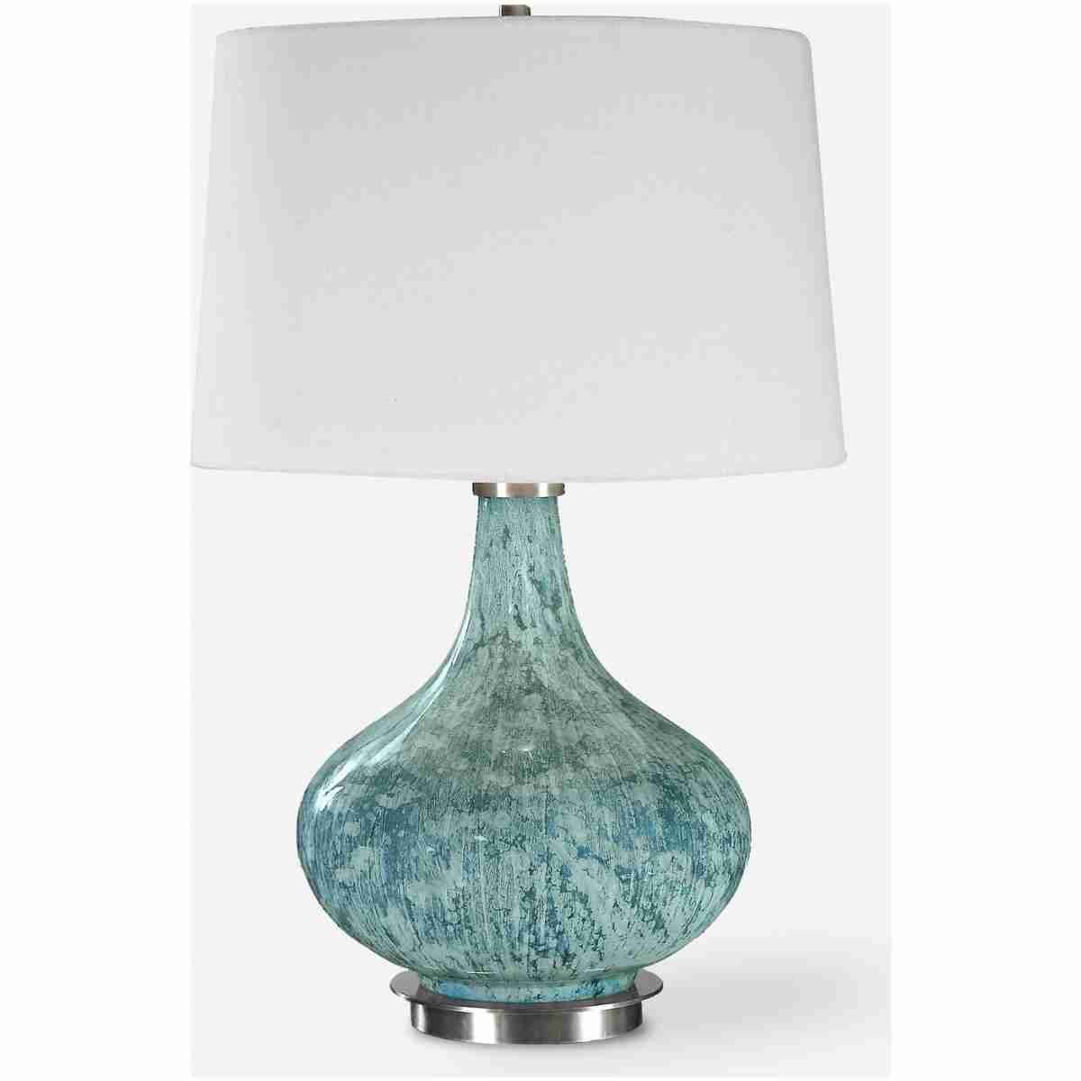 Celinda-Blue Gray Glass Lamps