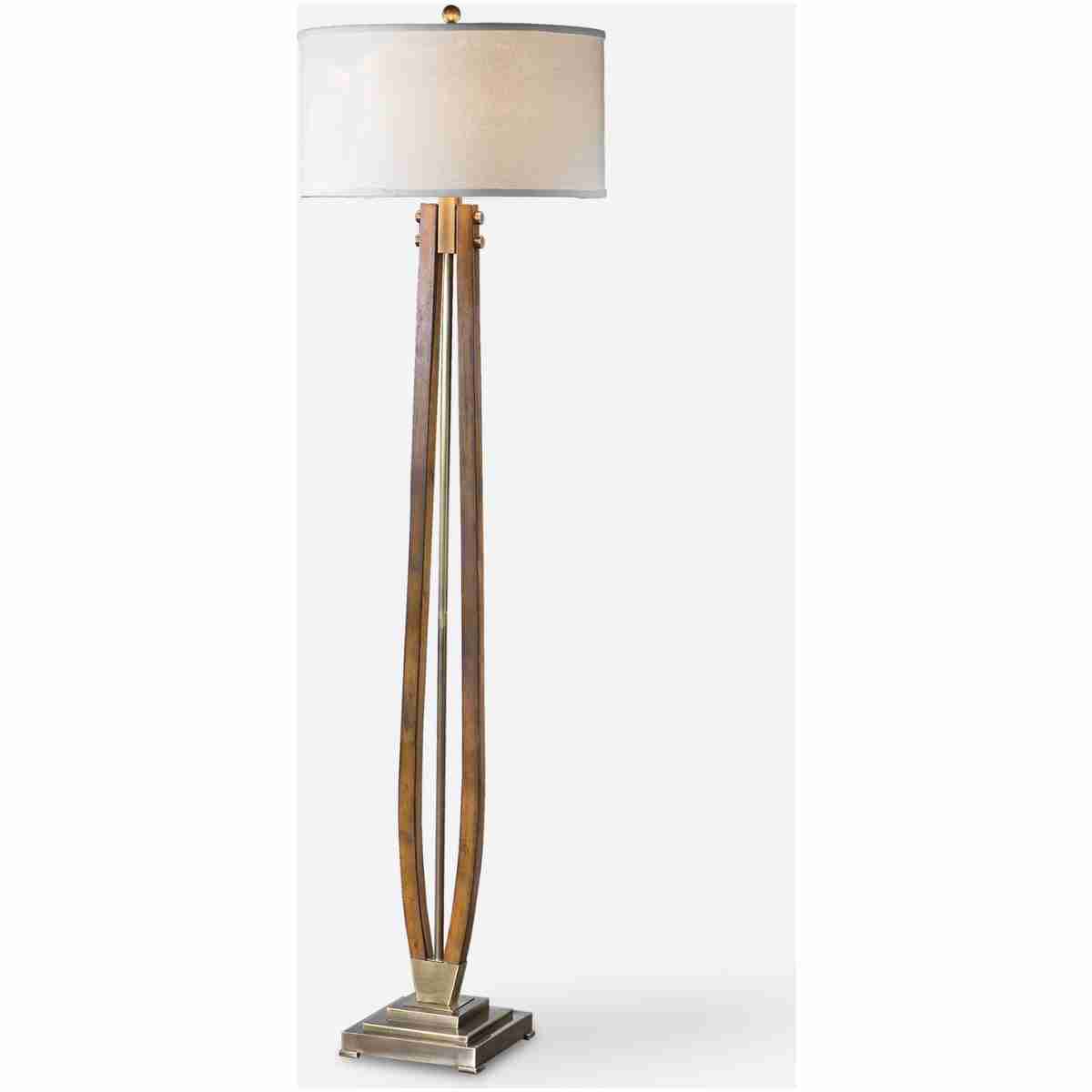 Boydton-Burnished Wood Floor Lamp