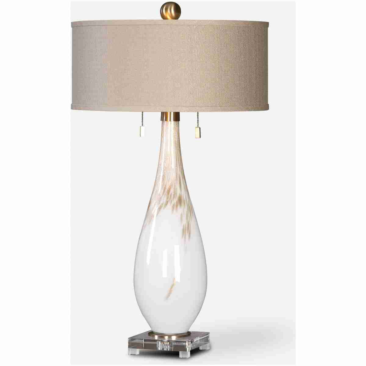 Cardoni-White Glass Table Lamp