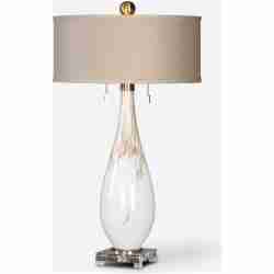 Cardoni-White Glass Table Lamp