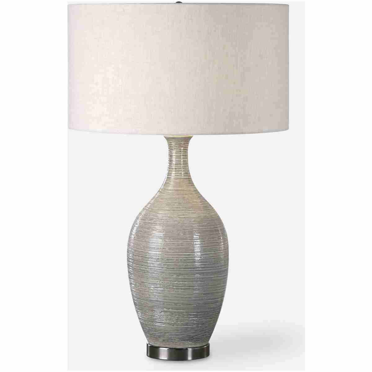 Dinah-Gray Textured Table Lamp