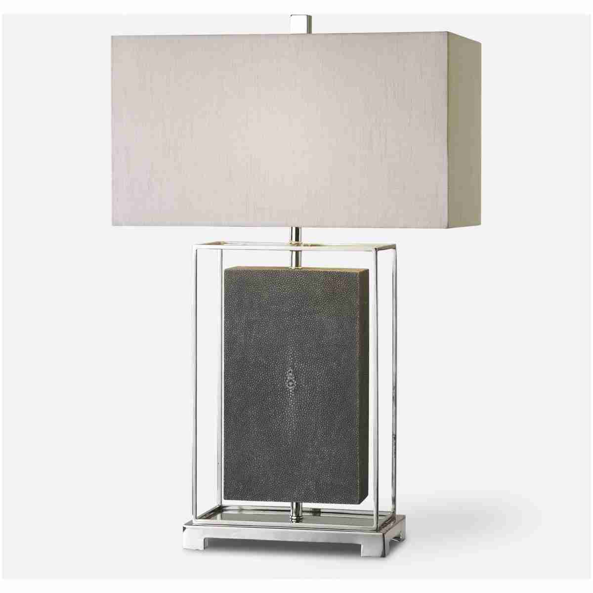 Sakana-Gray Textured Table Lamp