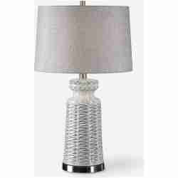 Kansa-Distressed White Table Lamp