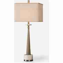 Verner-Tapered Brass Table Lamp