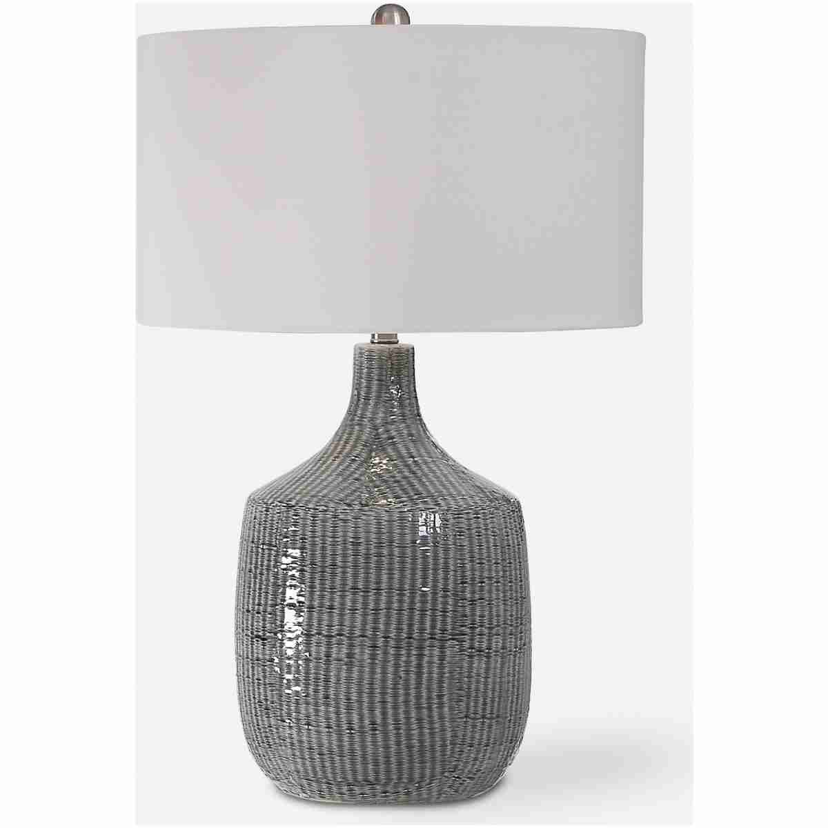 Felipe-Distressed Gray Table Lamp