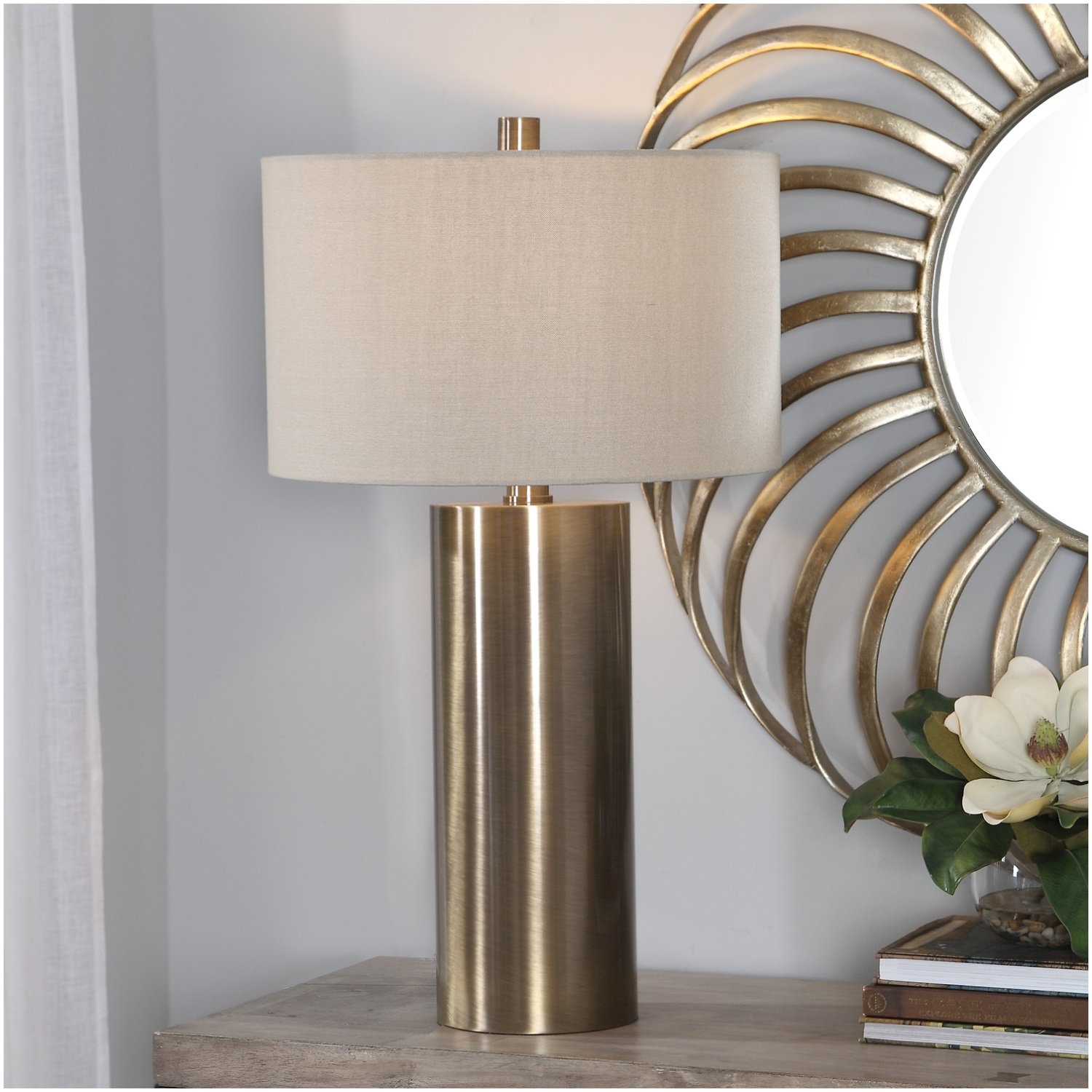 Uttermost Taria Brushed Brass Table Lamp