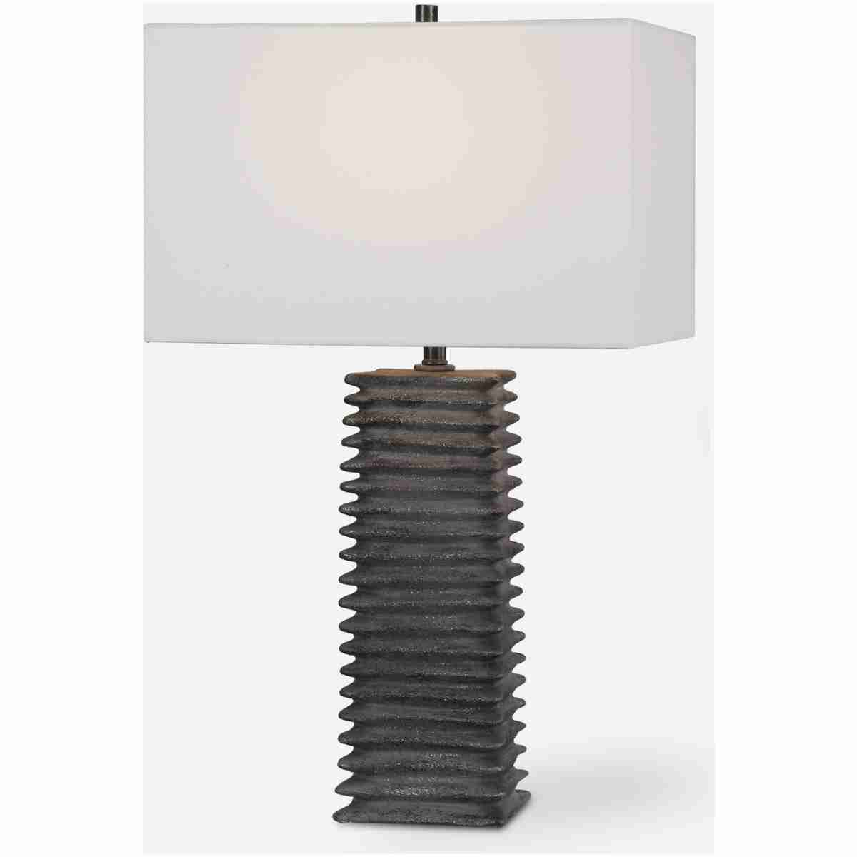 Sanderson-Metallic Charcoal Table Lamp