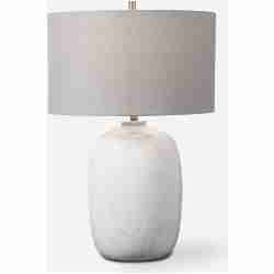 Winterscape-White / Ivory Glaze Table Lamp