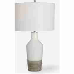 Dakota-White Crackle Table Lamp