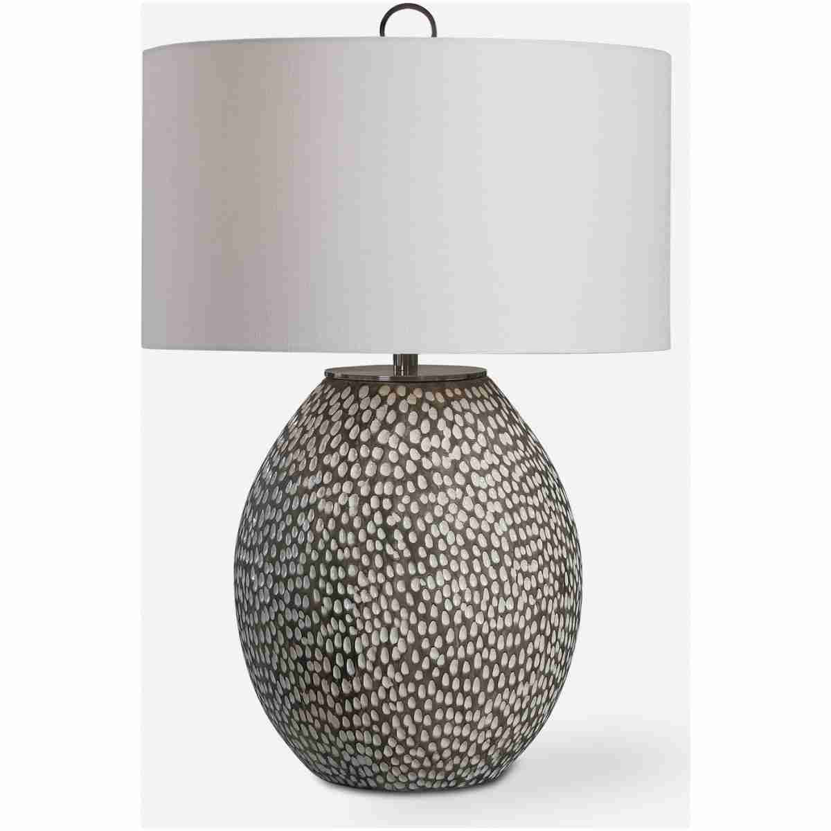 Cyprien-Gray White Table Lamp