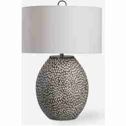 Cyprien-Gray White Table Lamp