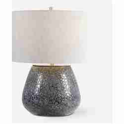 Pebbles-Metallic Gray Table Lamp