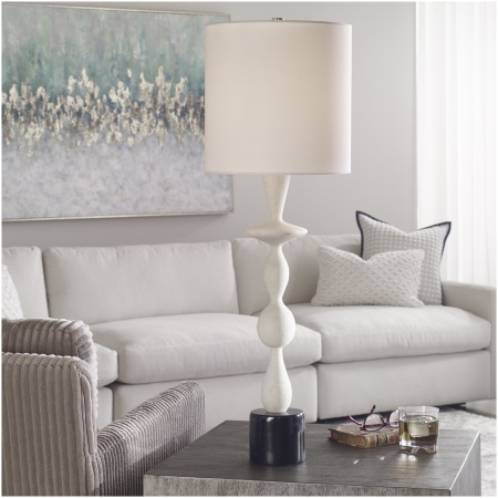 Uttermost Inverse White Marble Table Lamp