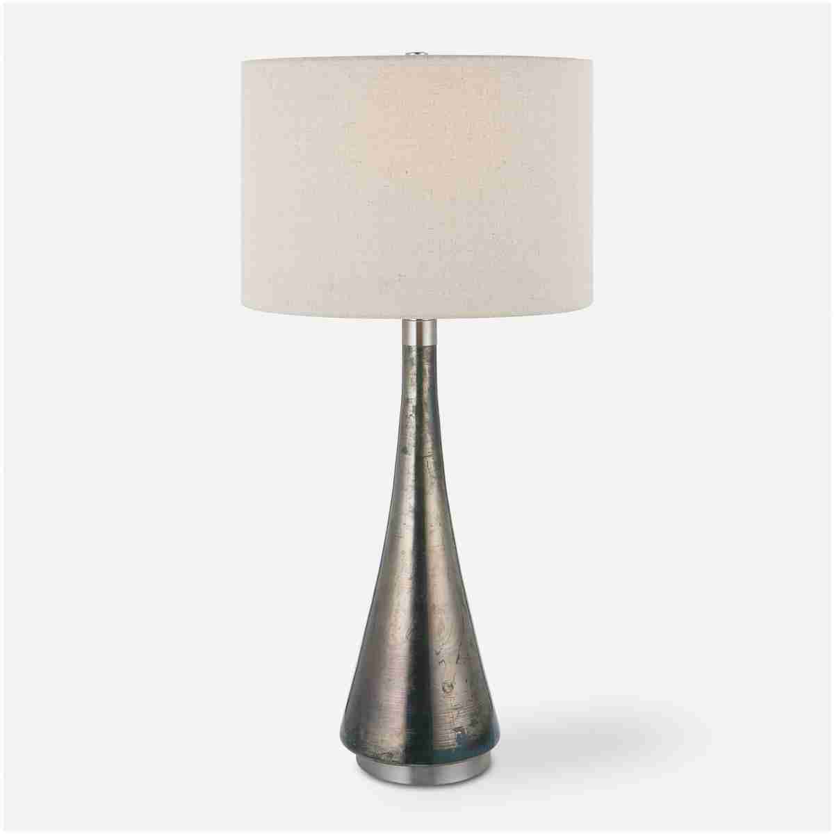 Contour-Metallic Glass Table Lamp