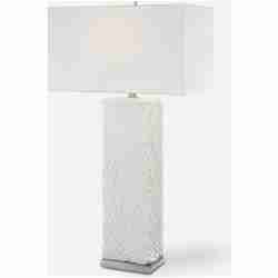 Pillar-White Marble Table Lamp