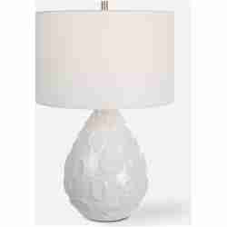 Loop-White Glaze Table Lamp